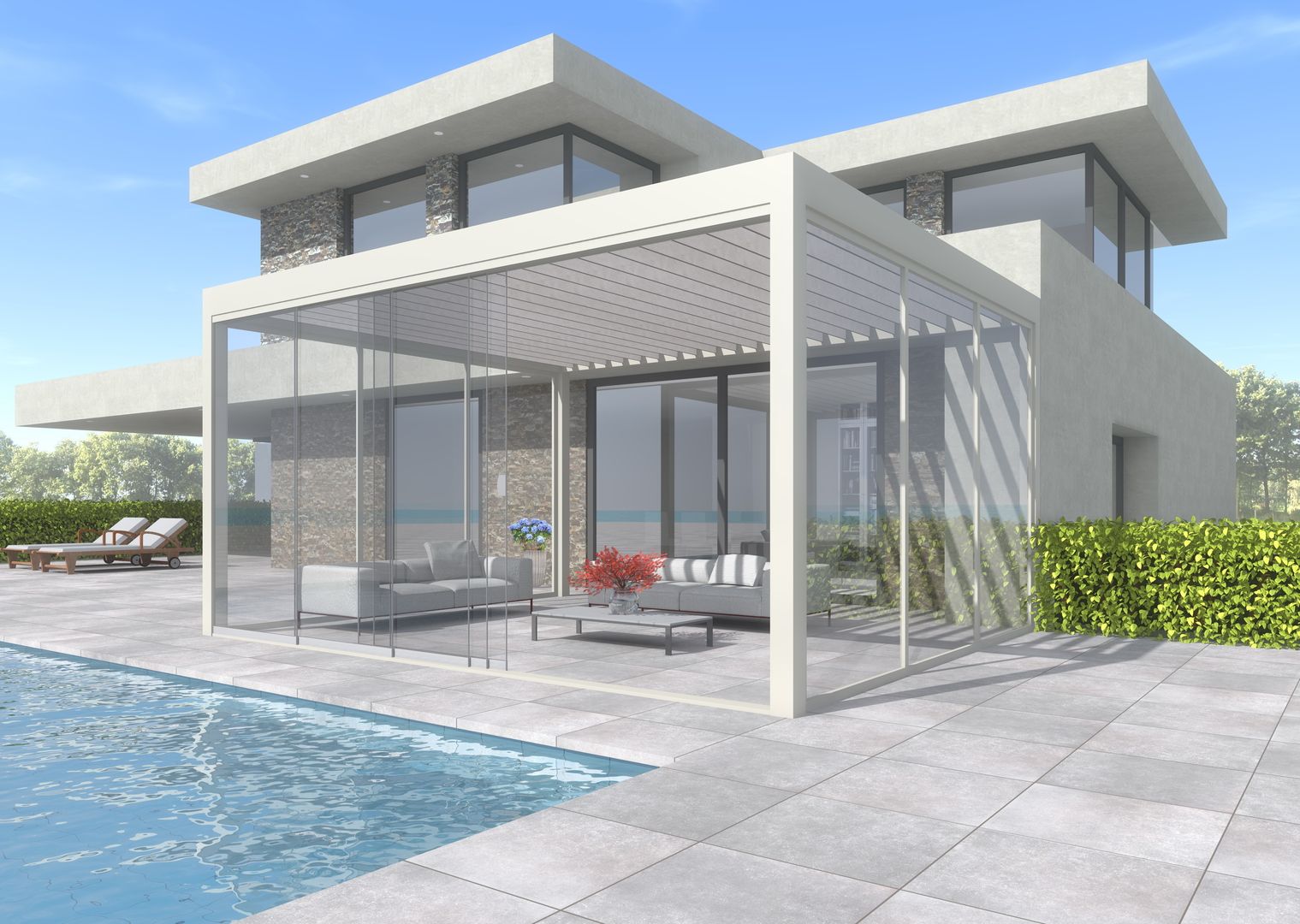 Lamellendach Pallazzo Lounge